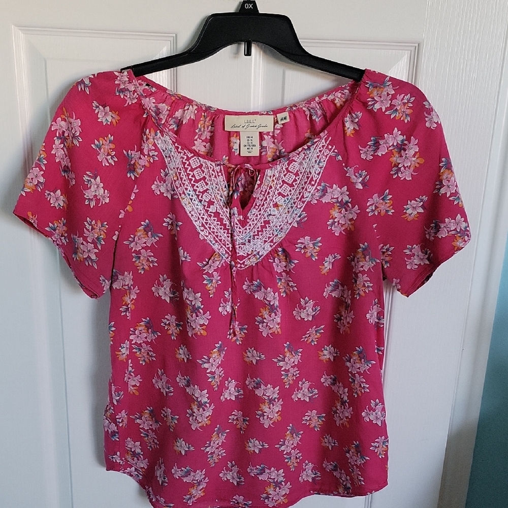 Pink Floral Top